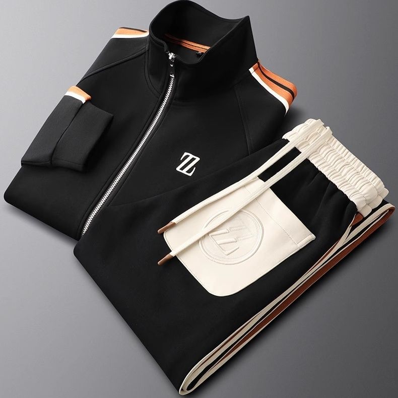 Men's Sporty Tracksuit with Piping Detail