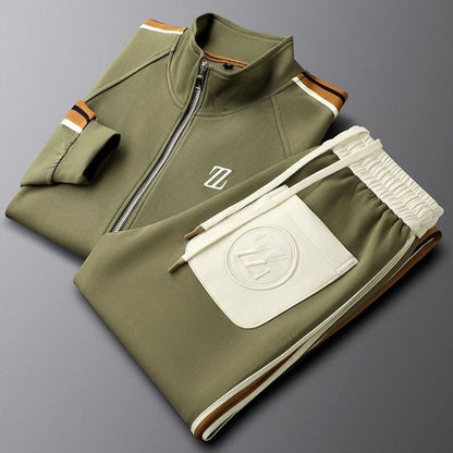 Men's Sporty Tracksuit with Piping Detail
