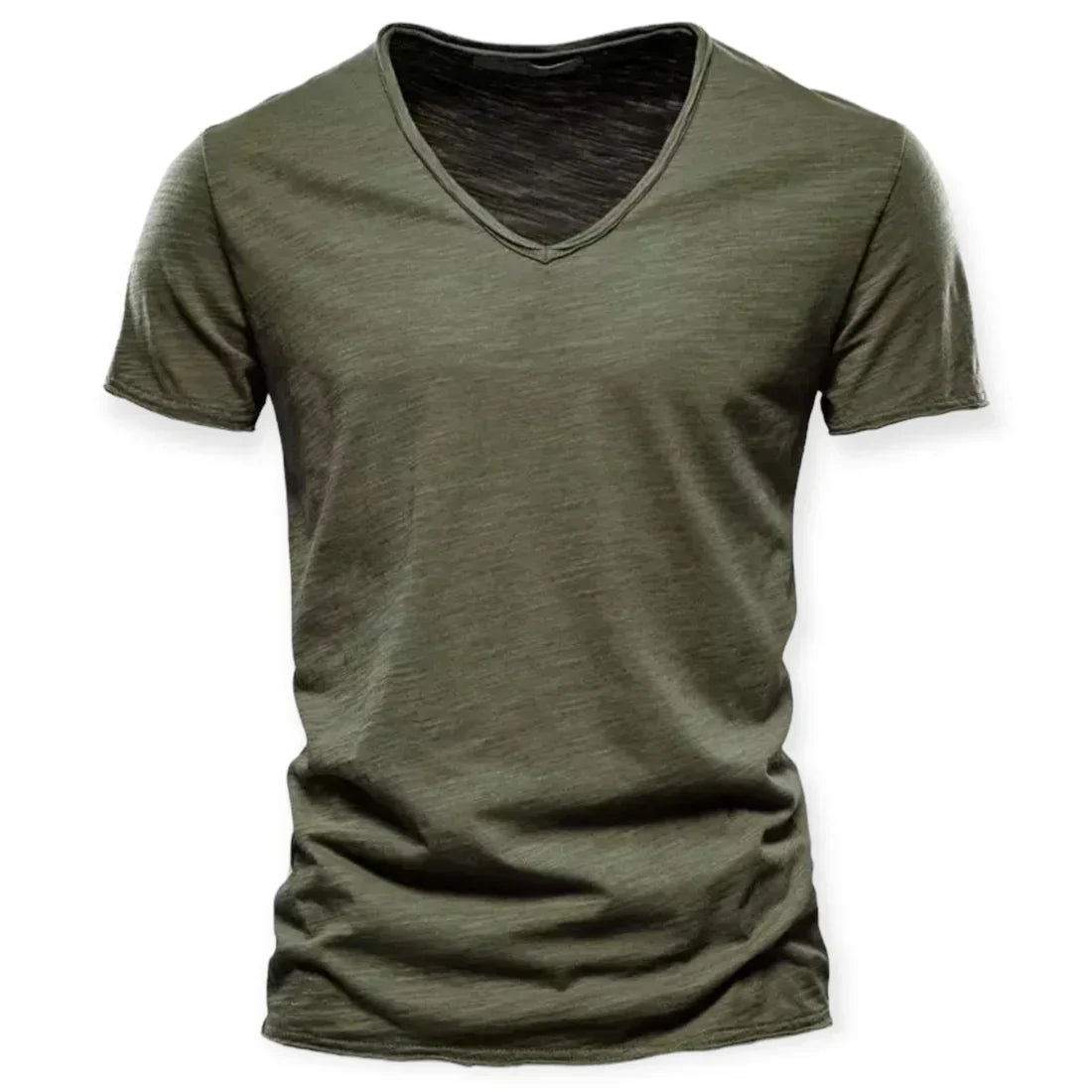 Relaxed Distressed V-Neck T-Shirt