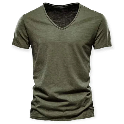 Relaxed Distressed V-Neck T-Shirt