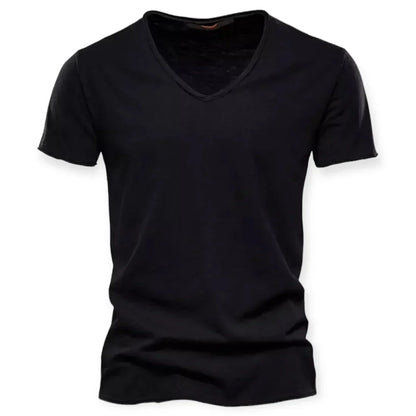 Relaxed Distressed V-Neck T-Shirt