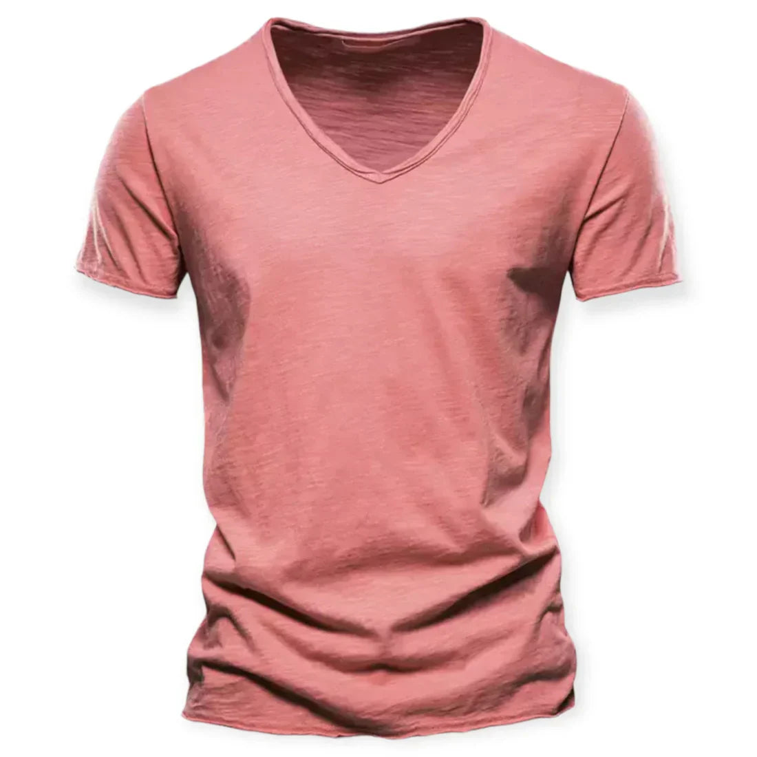 Relaxed Distressed V-Neck T-Shirt