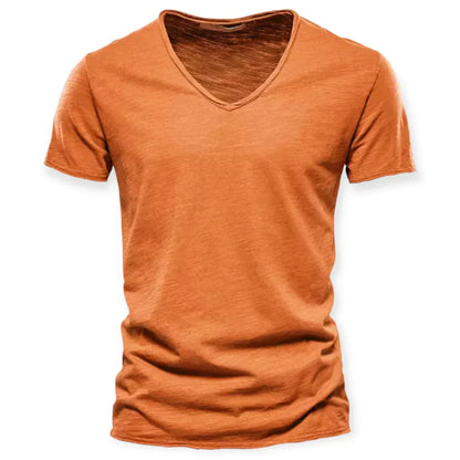 Relaxed Distressed V-Neck T-Shirt
