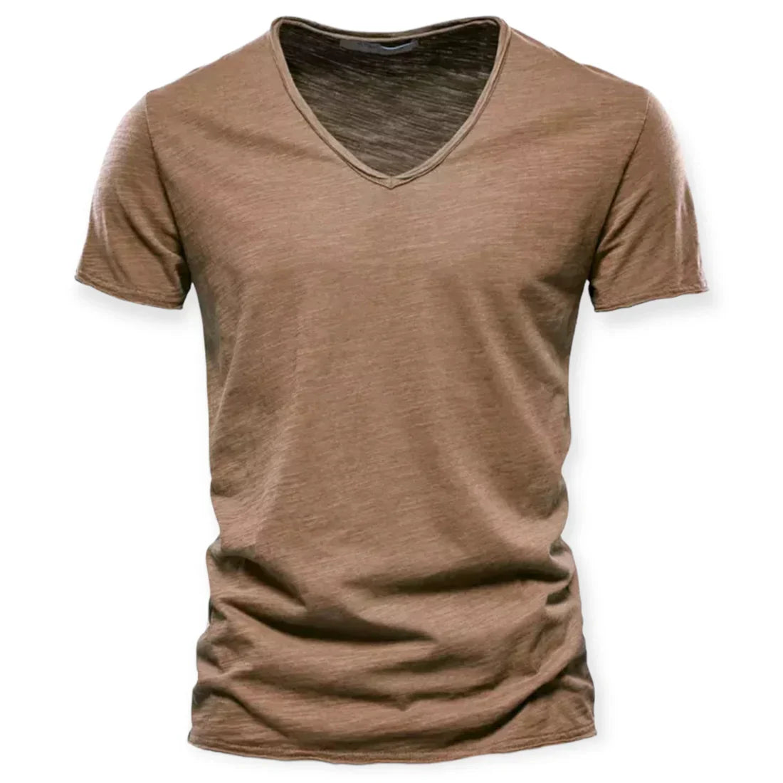 Relaxed Distressed V-Neck T-Shirt