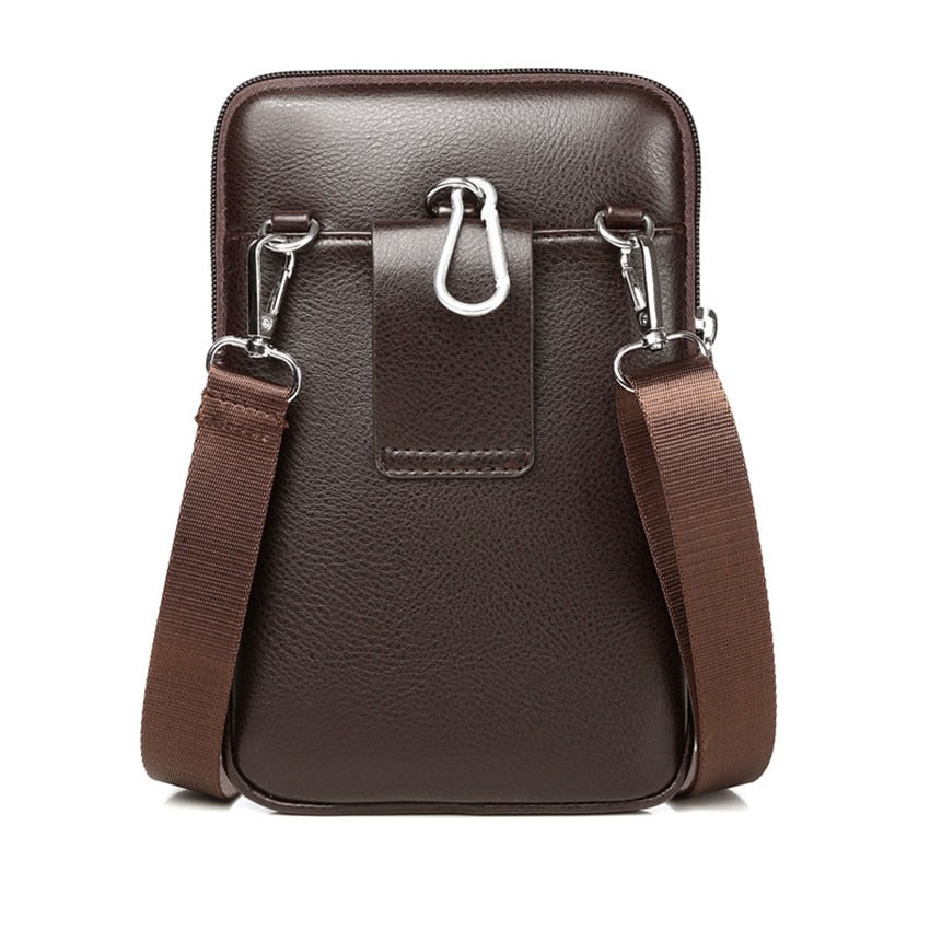 Niki | Men's Vertical Crossbody Bag with Flap Pocket