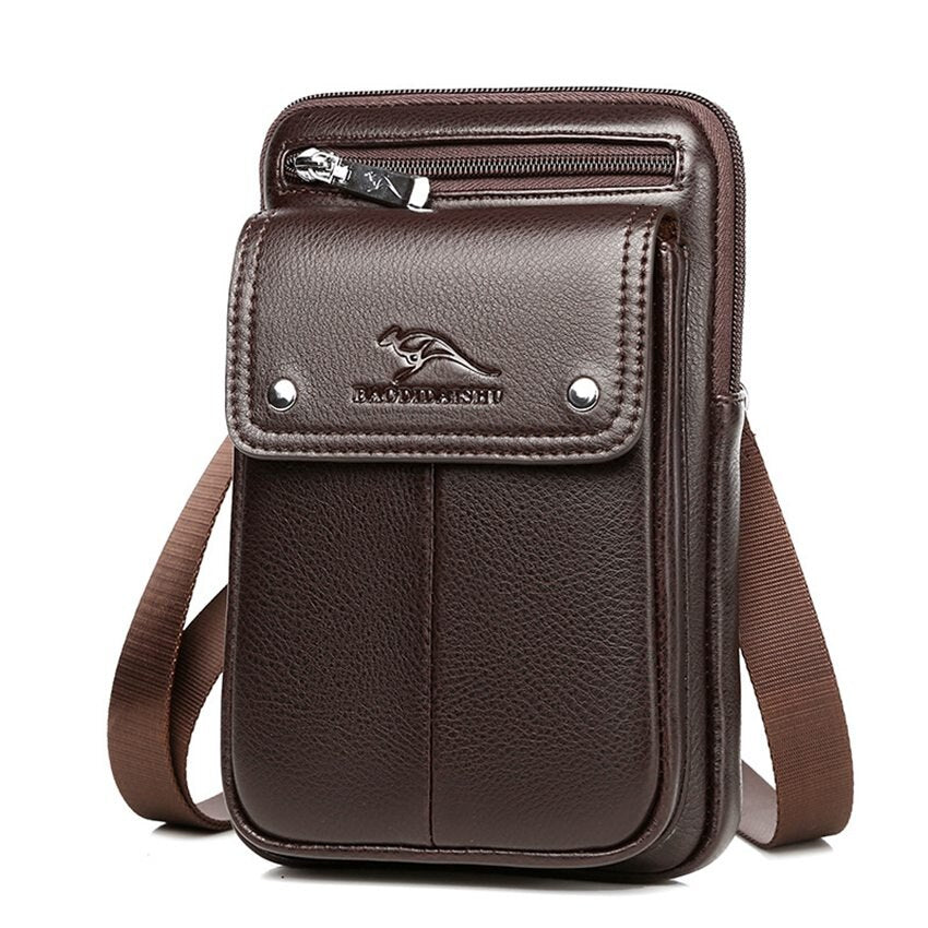 Niki | Men's Vertical Crossbody Bag with Flap Pocket