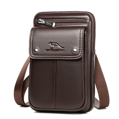 Niki | Men's Vertical Crossbody Bag with Flap Pocket