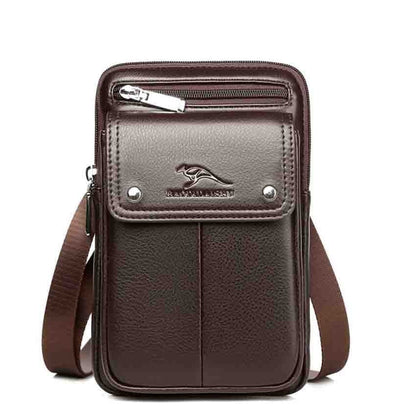 Niki | Men's Vertical Crossbody Bag with Flap Pocket