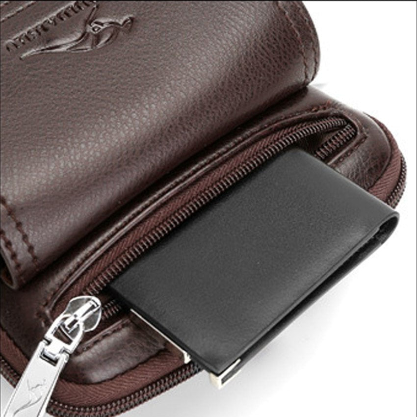Niki | Men's Vertical Crossbody Bag with Flap Pocket