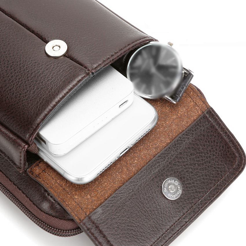 Niki | Men's Vertical Crossbody Bag with Flap Pocket