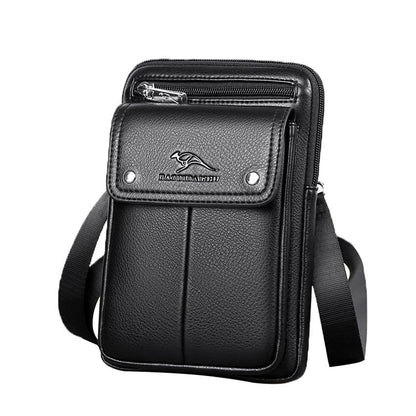 Niki | Men's Vertical Crossbody Bag with Flap Pocket