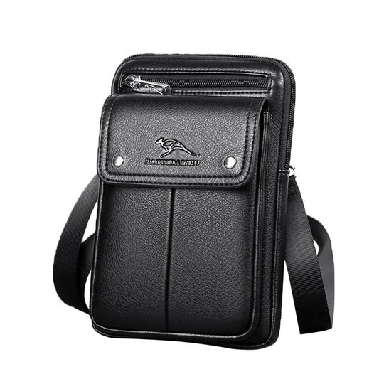 Niki | Men's Vertical Crossbody Bag with Flap Pocket