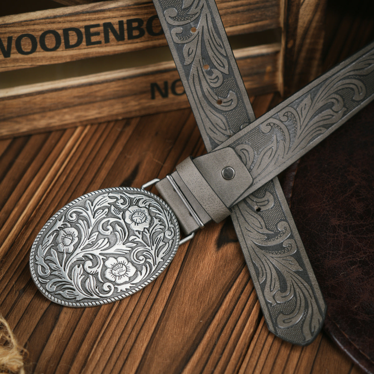 Niki | Men's Western-style – Vegan Leather Belt with Solid Metal Buckle