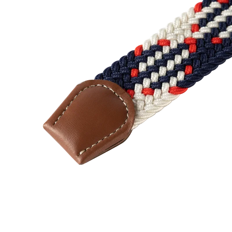 Niki | Men's Woven Stretch Belt with Faux Leather Accents