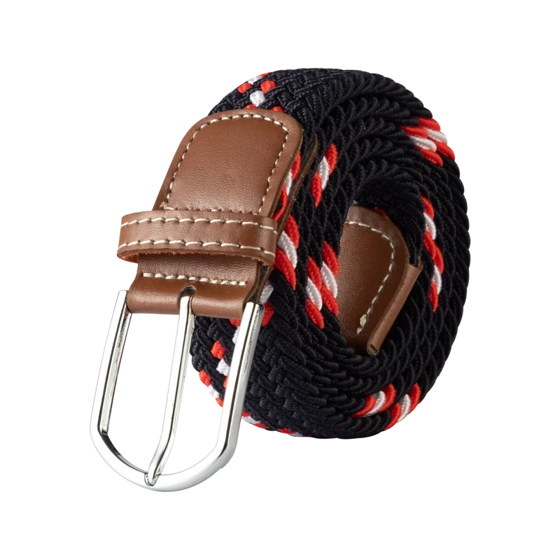 Niki | Men's Woven Stretch Belt with Faux Leather Accents