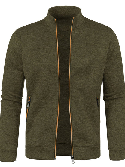 Men's Zip Front Casual Bomber Jacket