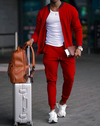 Comfortable Bomber Tracksuit Set
