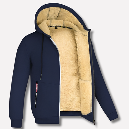 Soft sherpa lined fleece hooded jacket