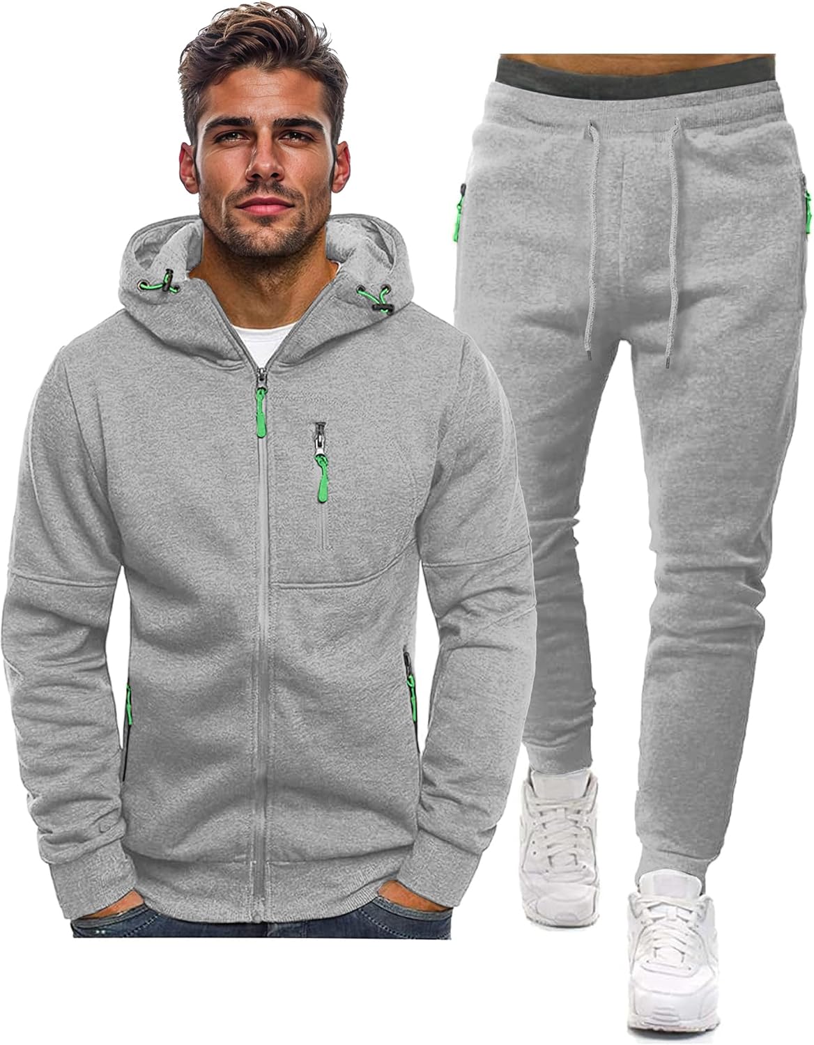 Men's Casual Zip Hoodie & Jogger Tracksuit