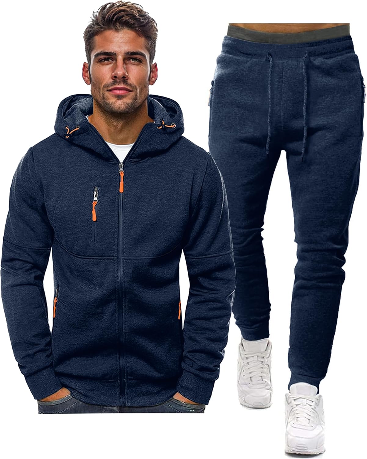 Men's Casual Zip Hoodie & Jogger Tracksuit