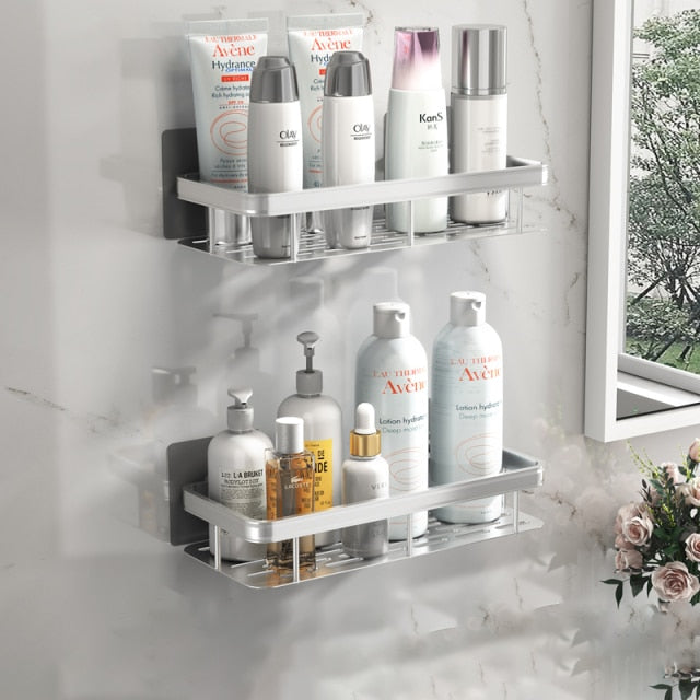 Niki | Metal Suction Cup Bathroom Shelves