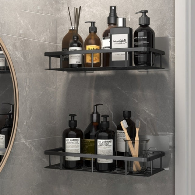Niki | Metal Suction Cup Bathroom Shelves