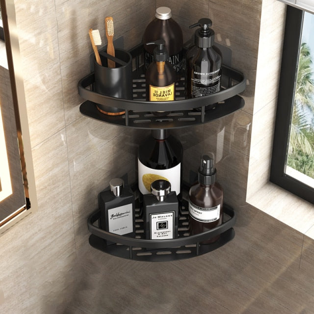 Niki | Metal Suction Cup Bathroom Shelves
