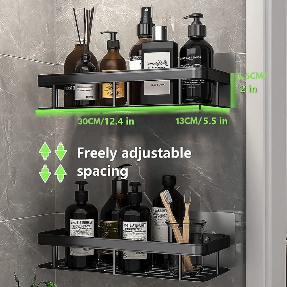 Niki | Metal Suction Cup Bathroom Shelves