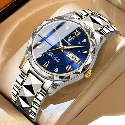 Niki Model 615 | Luxury Men's Watch | Japanese MIYOTA Quartz Movement | 316L Stainless Steel Case | Hardlex Crystal Glass | 3 ATM Waterproof | Luminescent Indices & Date