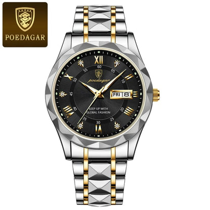 Niki Model 615 | Luxury Men's Watch | Japanese MIYOTA Quartz Movement | 316L Stainless Steel Case | Hardlex Crystal Glass | 3 ATM Waterproof | Luminescent Indices & Date