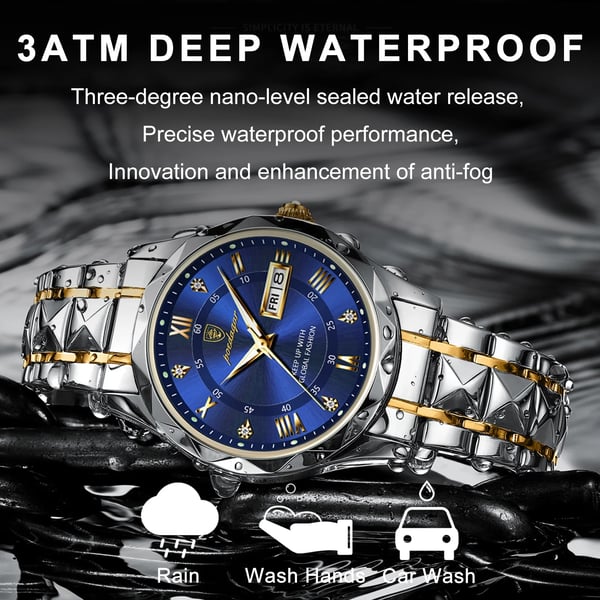 Niki Model 615 | Luxury Men's Watch | Japanese MIYOTA Quartz Movement | 316L Stainless Steel Case | Hardlex Crystal Glass | 3 ATM Waterproof | Luminescent Indices & Date