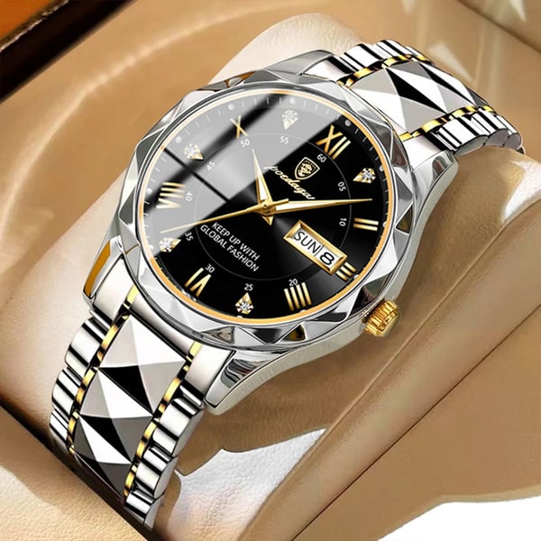 Niki Model 615 | Luxury Men's Watch | Japanese MIYOTA Quartz Movement | 316L Stainless Steel Case | Hardlex Crystal Glass | 3 ATM Waterproof | Luminescent Indices & Date