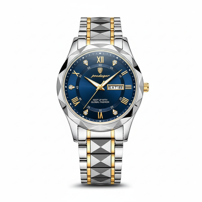 Niki Model 615 | Luxury Men's Watch | Japanese MIYOTA Quartz Movement | 316L Stainless Steel Case | Hardlex Crystal Glass | 3 ATM Waterproof | Luminescent Indices & Date