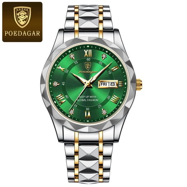 Niki Model 615 | Luxury Men's Watch | Japanese MIYOTA Quartz Movement | 316L Stainless Steel Case | Hardlex Crystal Glass | 3 ATM Waterproof | Luminescent Indices & Date