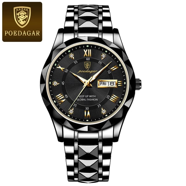 Niki Model 615 | Luxury Men's Watch | Japanese MIYOTA Quartz Movement | 316L Stainless Steel Case | Hardlex Crystal Glass | 3 ATM Waterproof | Luminescent Indices & Date