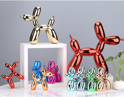 Niki – Modern Balloon Dog Sculpture with Metallic Surface