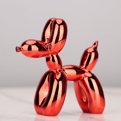 Niki – Modern Balloon Dog Sculpture with Metallic Surface