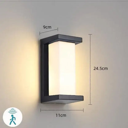 Niki | Modern Motion Sensor Outdoor Wall Light
