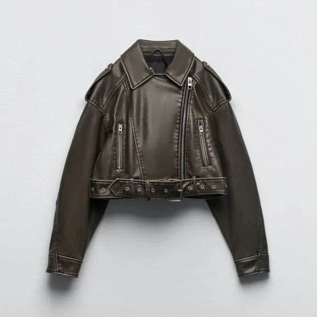 Niki | Women's Edgy Cropped Biker Jacket