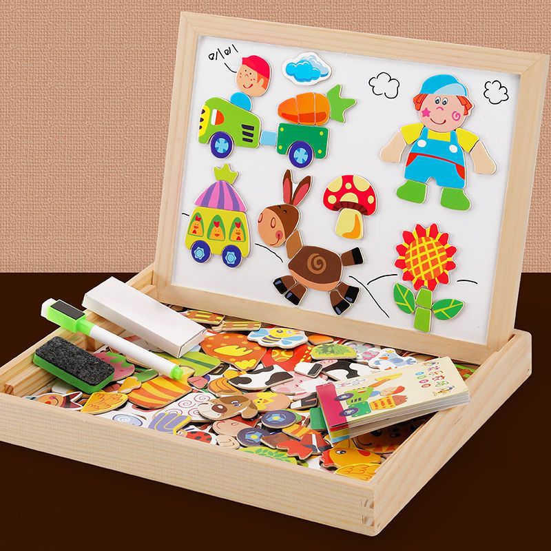 Niki | Montessori 2-in-1 Magnetic Board & Chalkboard for Kids