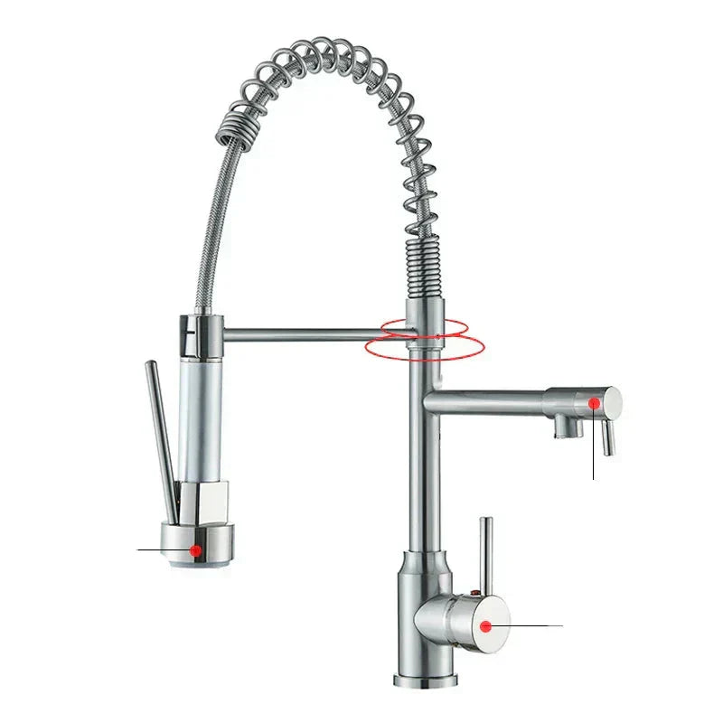 Niki | NickelFlex Kitchen Faucet | 360° Rotation | Stainless Steel