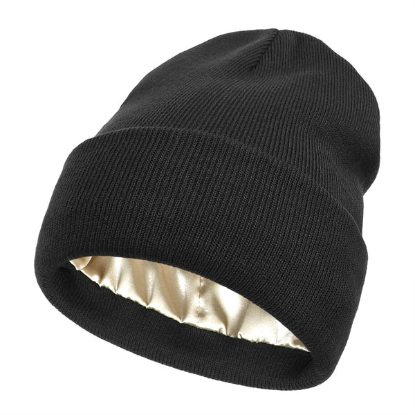 Niki | Noor Silk Winter Hat – Wool & Silk – Anti-Frizz Hair Protection