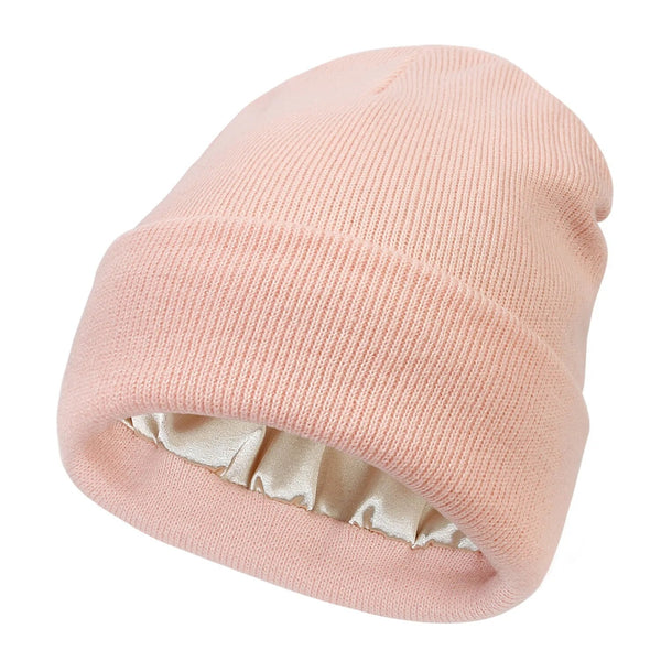 Niki | Noor Silk Winter Hat – Wool & Silk – Anti-Frizz Hair Protection
