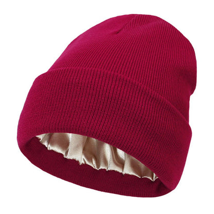 Niki | Noor Silk Winter Hat – Wool & Silk – Anti-Frizz Hair Protection