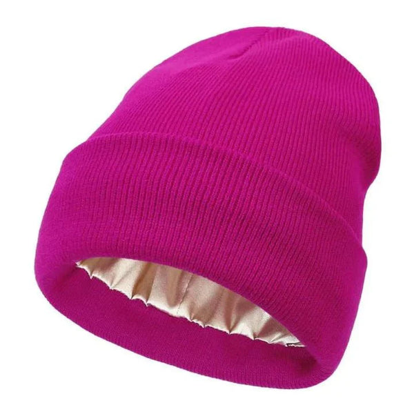 Niki | Noor Silk Winter Hat – Wool & Silk – Anti-Frizz Hair Protection