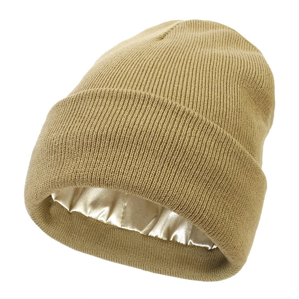 Niki | Noor Silk Winter Hat – Wool & Silk – Anti-Frizz Hair Protection
