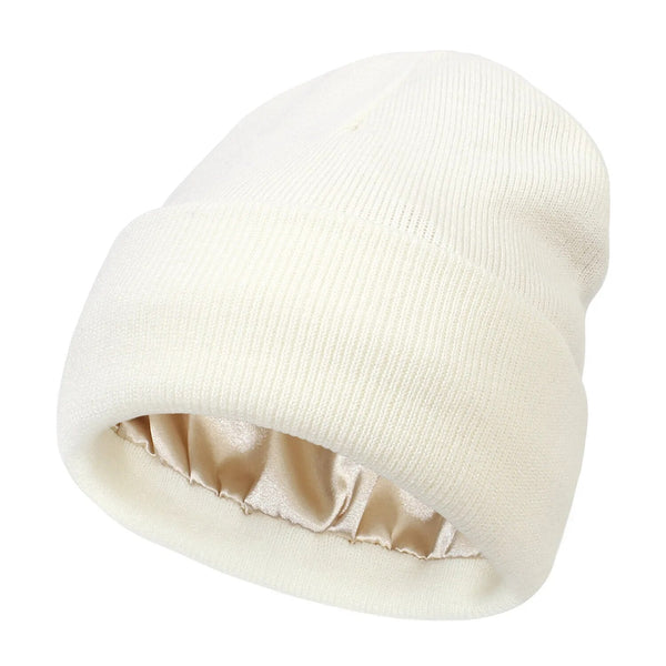 Niki | Noor Silk Winter Hat – Wool & Silk – Anti-Frizz Hair Protection