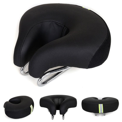 Niki | Noseless Bicycle Seat Mountain Bike Thick Soft Padding (Black)