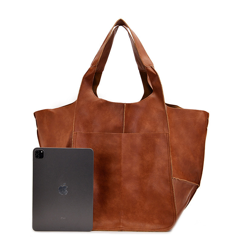 Niki | Oversized Leather Weekend Bags