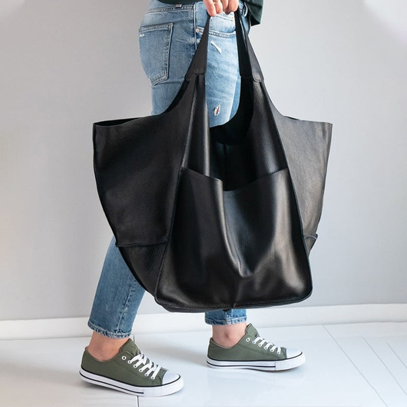 Niki | Oversized Leather Weekend Bags